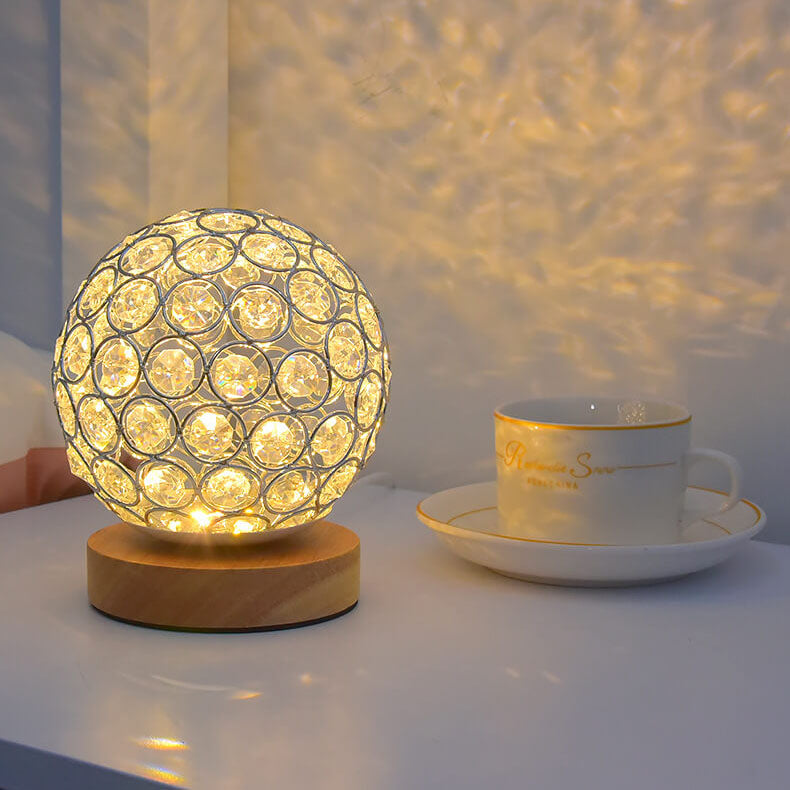 Norvo | Moderne Minimalistisk Rund USB Oppladbar LED Nattlampe Bordlampe