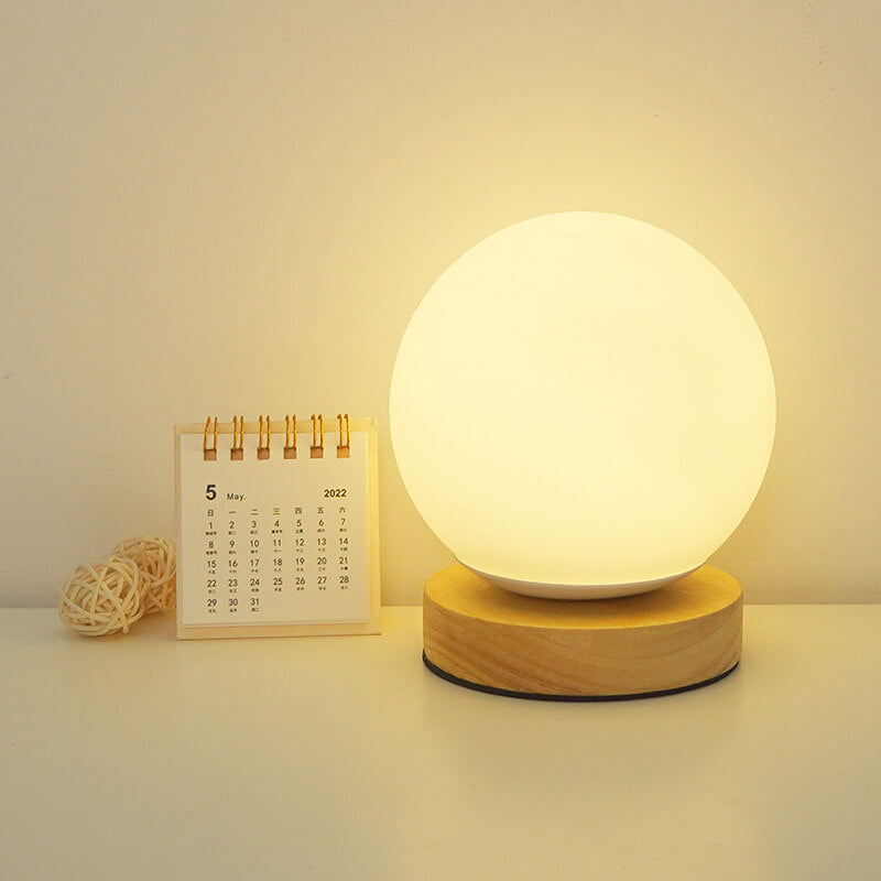 Norvo | Moderne Minimalistisk Rund USB Oppladbar LED Nattlampe Bordlampe