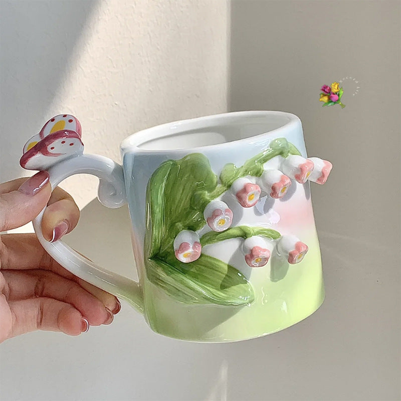 Norvo | Frendorf 3D Floral Håndmalt Krus