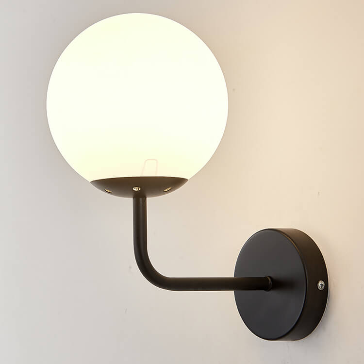 Norvo | Moderne Luksus Rund Kule Jern Glass 1-Lykt Vegglampe