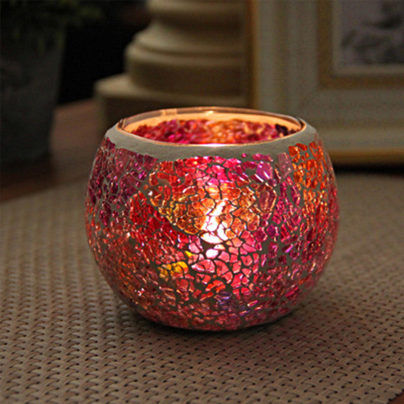 Norvo | Europeisk Retro Glass Mosaic Tealight Holder