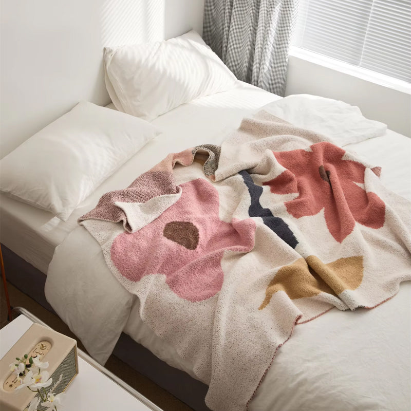 Norvo | Bohemian Blomstret Strikket Pledd