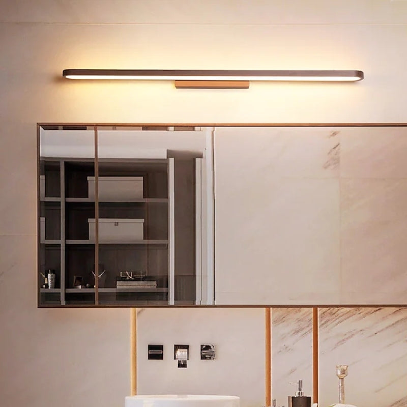 Norvo | Leigh moderne vegglampe lineær, Gull, Soverom/Baderom, Metall