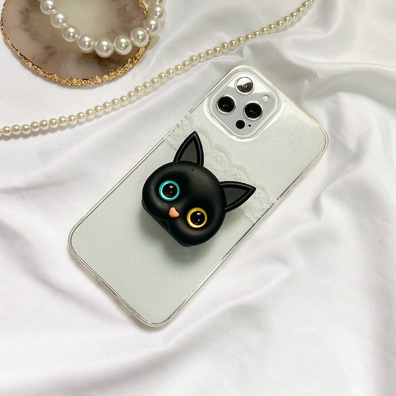 Norvo | 3D søt kattunge telefonholder med mini speil