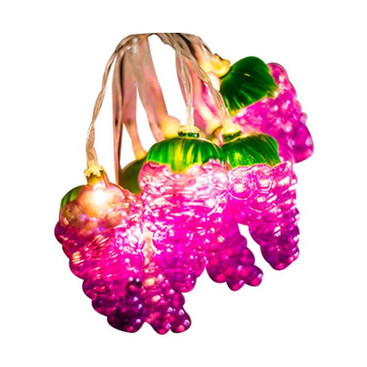 Norvo | Frukt Druer Lyskjede LED Batteri USB Dekorativt Lyskede