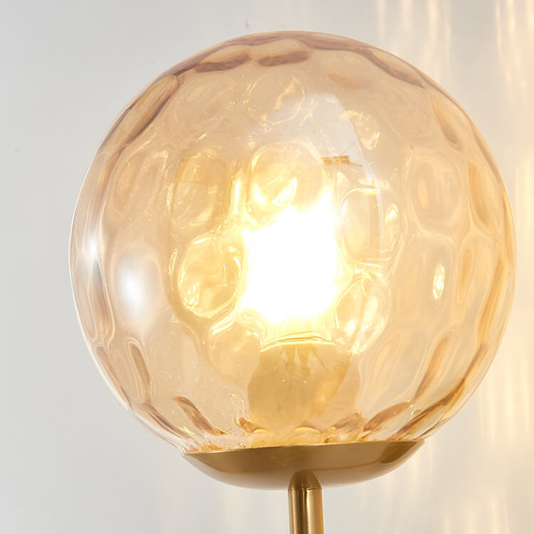 Norvo | Moderne Luksus Rund Kule Jern Glass 1-Lykt Vegglampe
