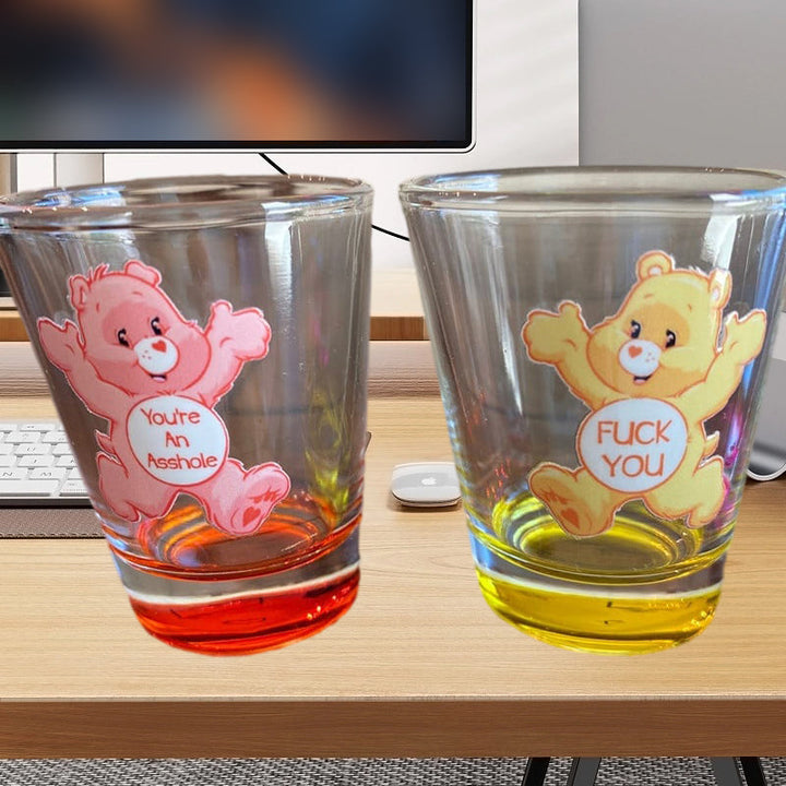 Swear Bears Shot Glasses Set, 6 Pieces | Norvo