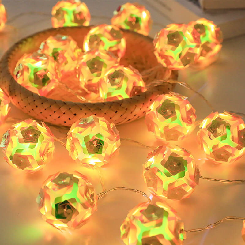 Norvo | Moderne roser dekorert USB LED fargede lyskjeder