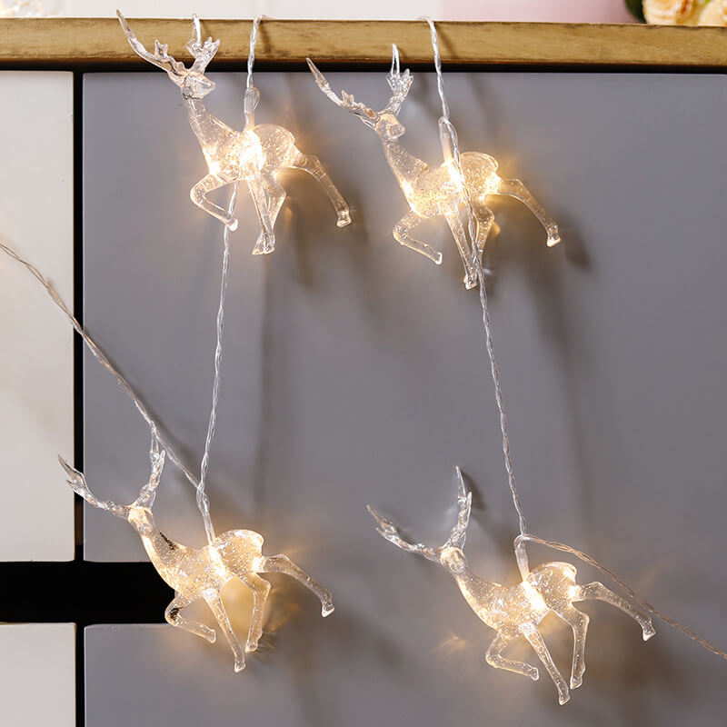 Norvo | Juledekor Elg LED Dekorasjon Batteri Lyskastere