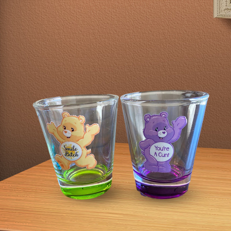 Swear Bears Shot Glasses Set, 6 Pieces | Norvo