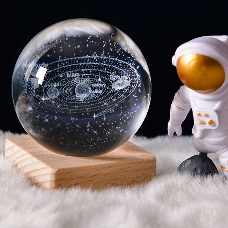 Norvo | 3D Galaxy Crystal Ball Nattlampe Dekorlampe
