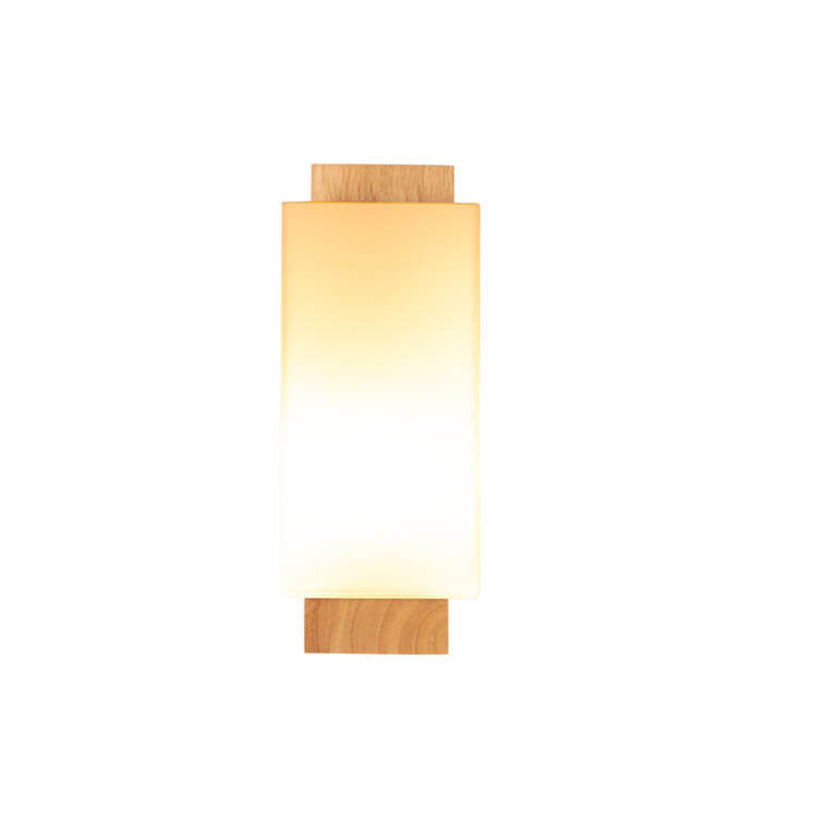 Norvo | Moderne minimalistisk massiv trefirkantet glass søyle 1-lys vegglampe