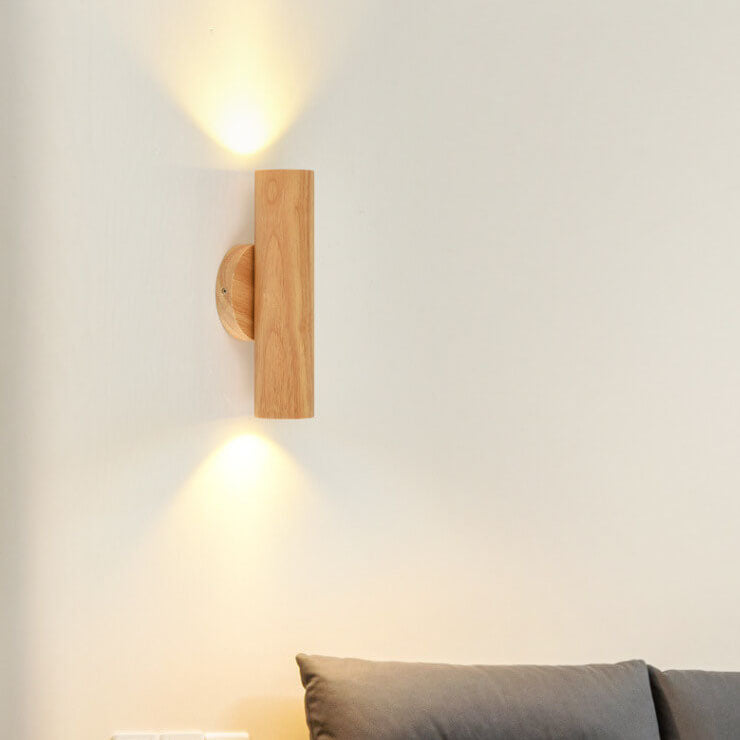Norvo | Moderne enkel varm massiv tre strippet dobbel hode LED vegglampe
