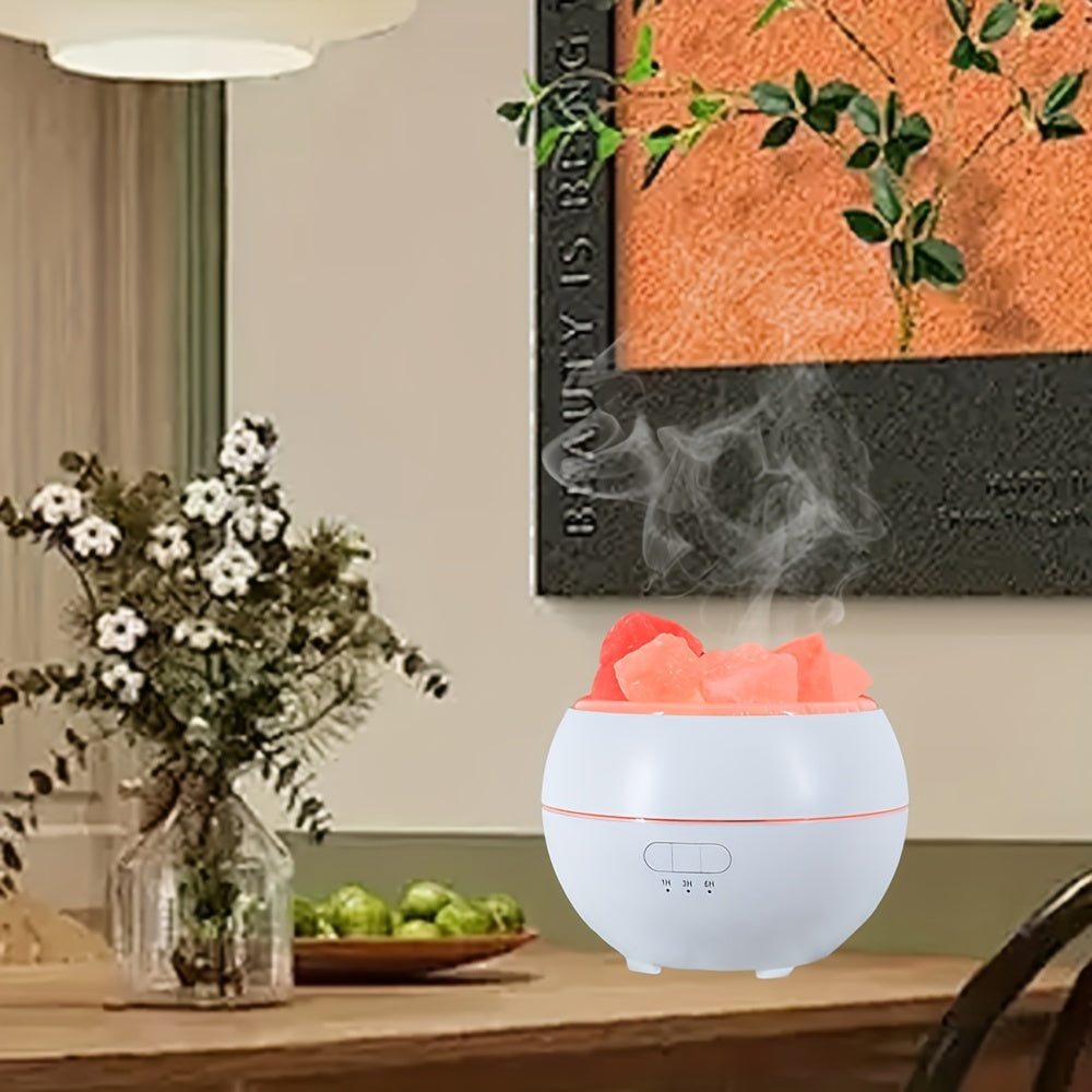 Norvo | Saltlampe Diffuser - 3-i-1 Essensiell Olje Diffuser, Himalaya Saltlampe & Luftfukter
