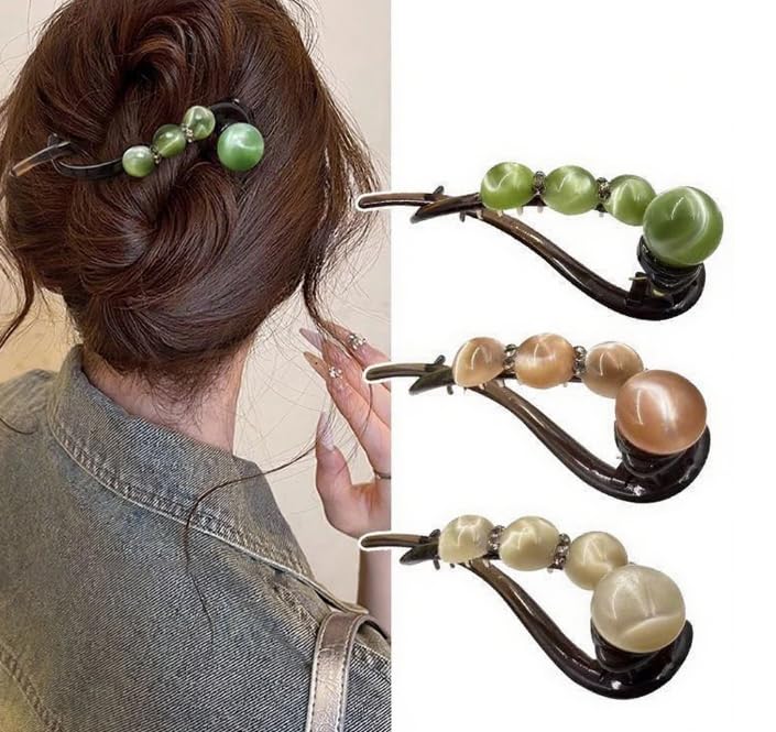 Norvo | Elegant Rose Pearl Twist Hårnål