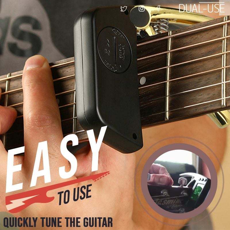 Norvo | DUAL-BRUK GITAR CAPO TUNER MED LCD-SKJERM