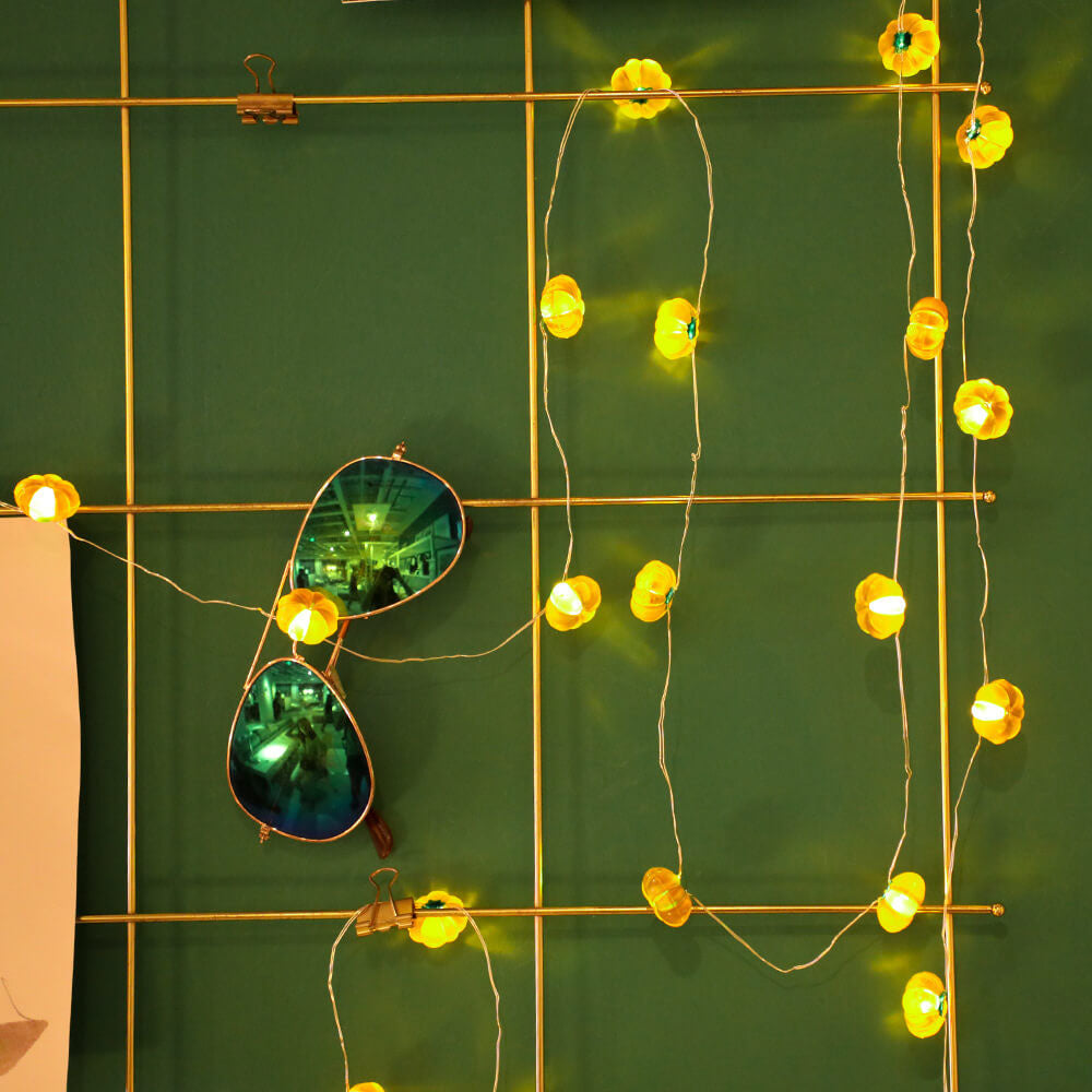 Norvo | Moderne Thanksgiving Lønn Eikenøtt Gresskar Dekorasjon 30 LED Lyslenker