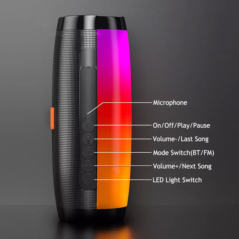 Norvo | LED Bluetooth Trådløs Bass Subwoofer Musikkspiller