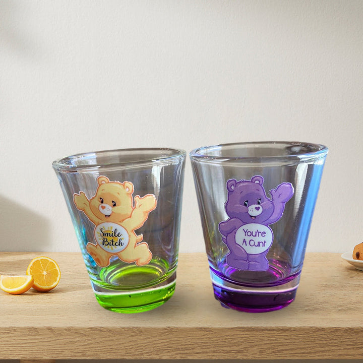 Swear Bears Shot Glasses Set, 6 Pieces | Norvo
