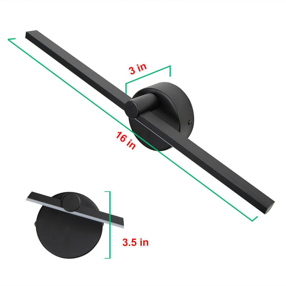 Norvo | Nordisk Minimalist Aluminium Lang Stangbryter LED Speil Vegglampe
