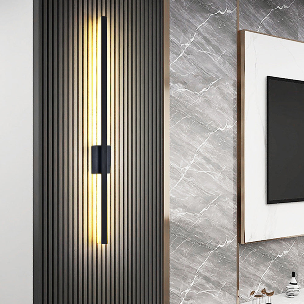 Norvo | Industriell Minimalistisk Lang LED Jern Vegglamper for Moderne Stueinnredning og Stilfull Belysning