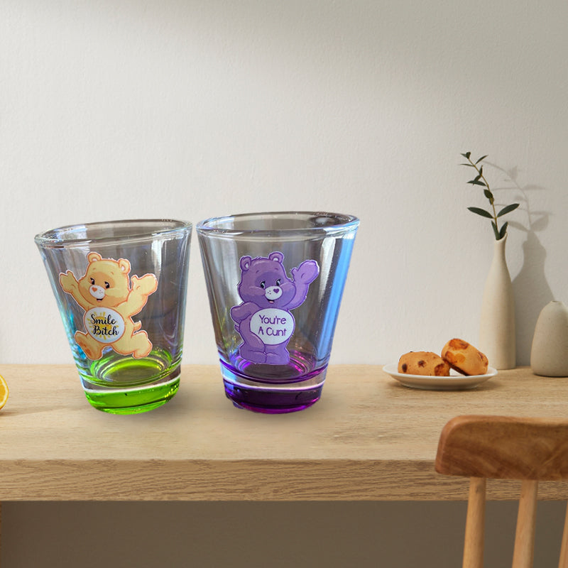 Swear Bears Shot Glasses Set, 6 Pieces | Norvo