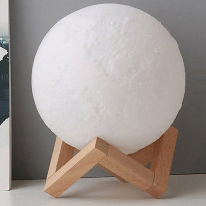 Norvo | Kreativ Mini Oppladbar 3D Utskrevet Måne 1-Lys LED Bordlampe