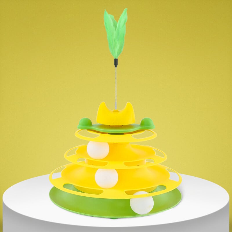 Norvo | Deilig interaktiv sirkelbane med bevegelige baller kattehøytaler for avslapning