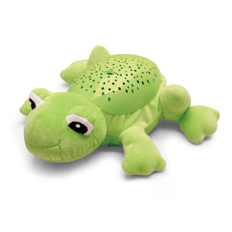 Norvo | Baby Sleep LED Belysning Kosedyr LED Nattlampe Plasleketøy Med Musikk & Stjerneprosjektor Lykt