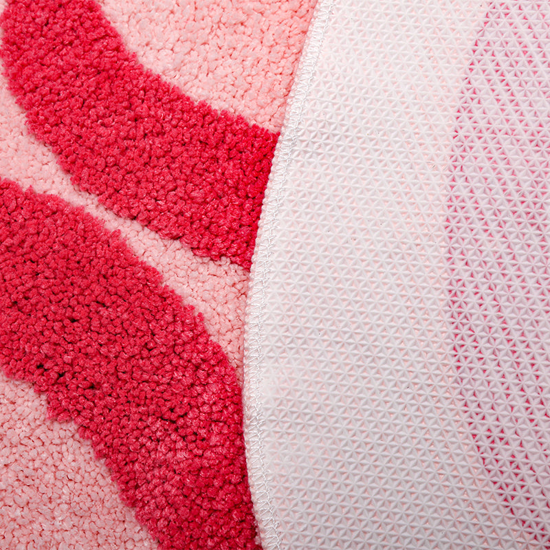 Norvo | Uregelmessig shaggy faux ull rosa område teppe for soverom og stue