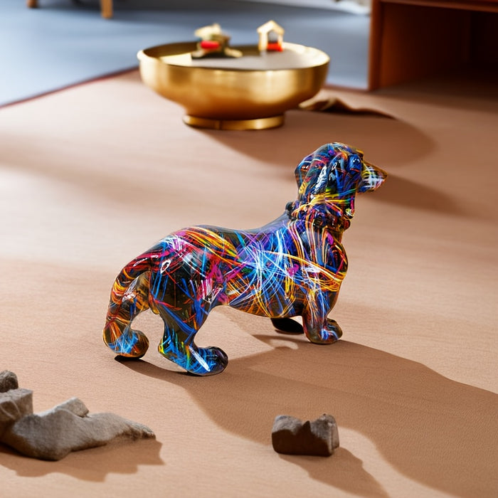 Norvo | Dachsund Glede – Fargerik Dachsund Ornament for en Lekfull Touch hjemme