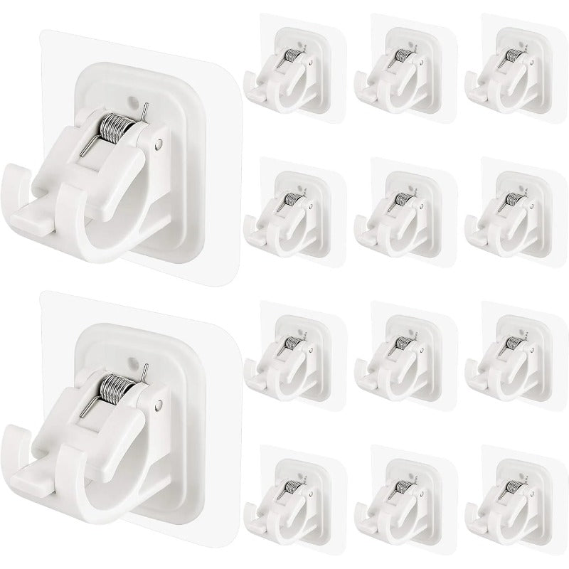 Norvo | Nail-Free Justerbare Gardinstang Braketter Holder – Bor-Fri & Vegg-Sikker