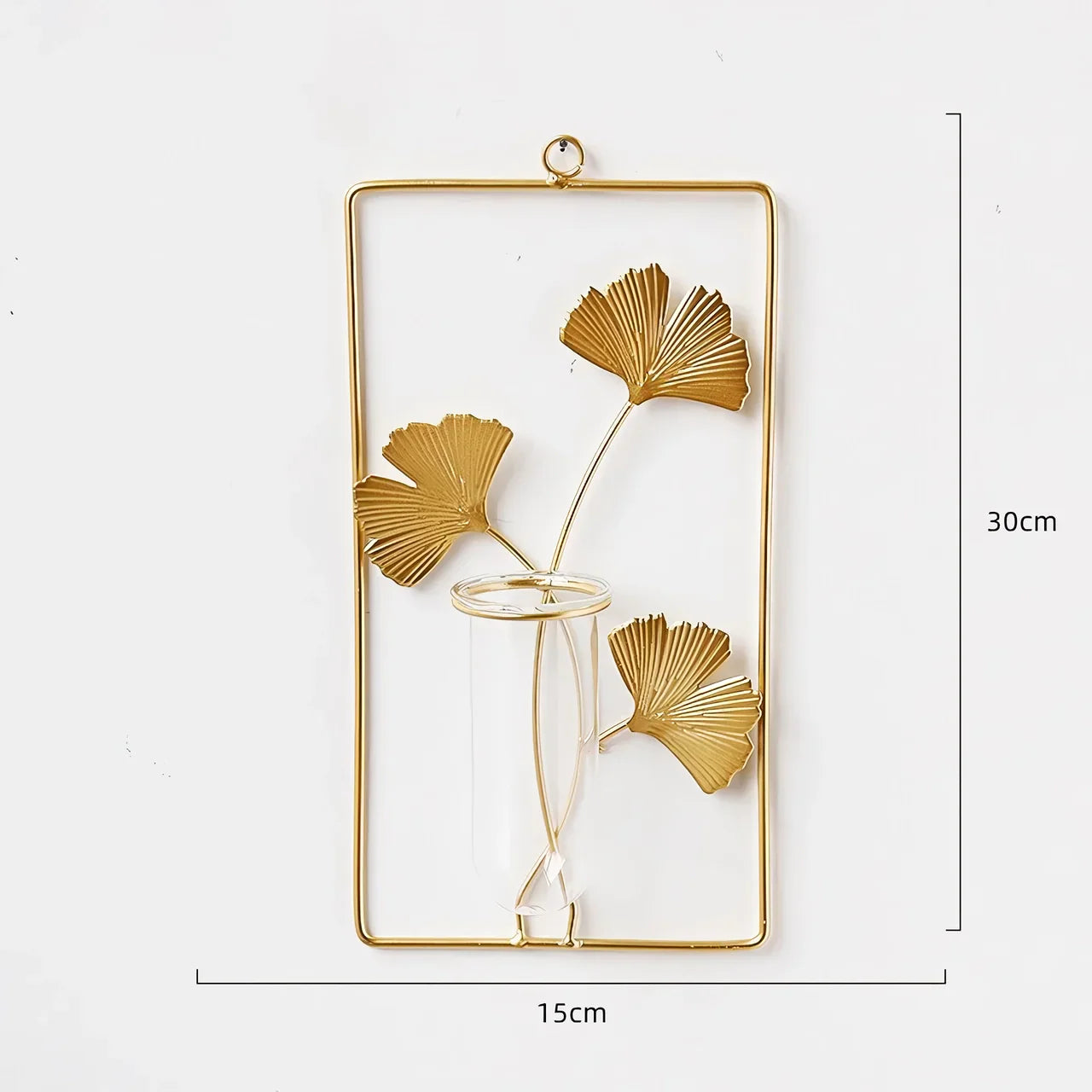 Norvo | Elegant Gull Jern Veggmontert Hydroponisk Blomsterkrukke