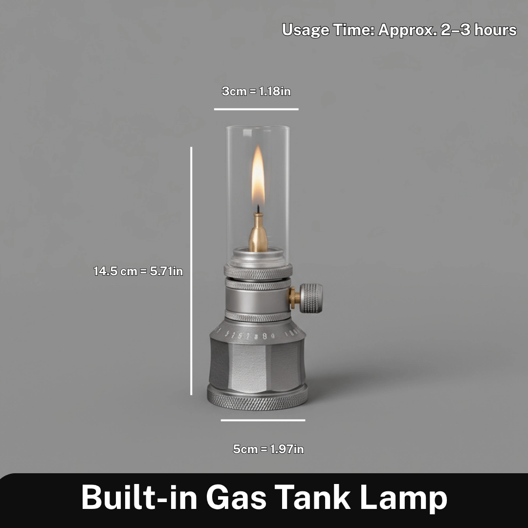 Norvo | Bærbar butanlampe for klart og justerbart lys