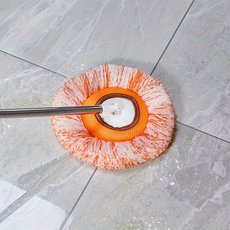 Norvo | Takmopp med langt skaft og 2 mopper – Fleksibel roterende støvfjerningsmopp, dobbelt brukbar våt og tørr, for gulv, vegg, flis, glass og bilrengjøring