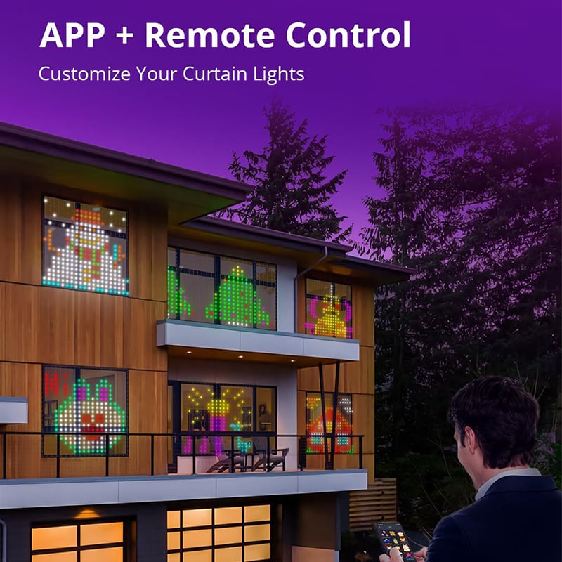 Norvo | Fargebølger LED Gardin Synkelys