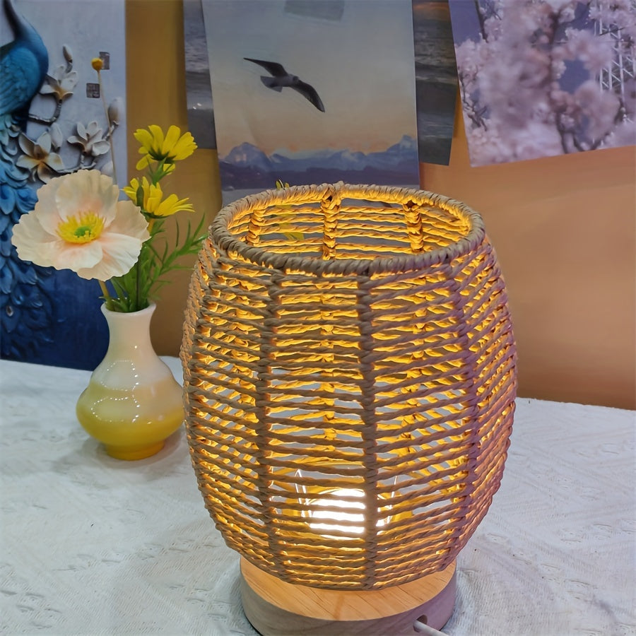 EcoLoom Bordlampe – Håndlaget Tre med LED Norvo