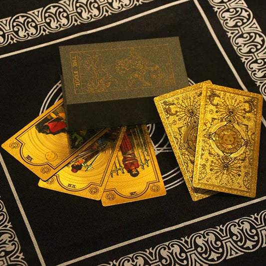 Norvo | Utforsk den mystiske verden av tarot Gullfarget tarot