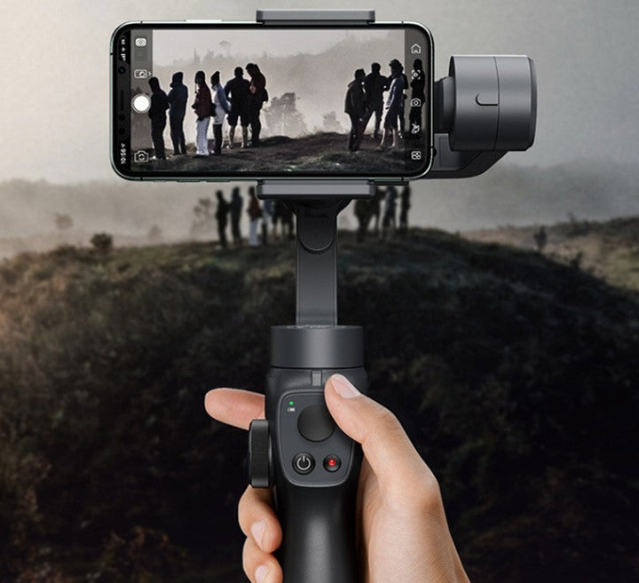 Norvo | Håndholdt Bluetooth Selfie-stang med tre-akset stabilisering, automatisk bevegelsessporing, panorering og multi-vinkel opptak