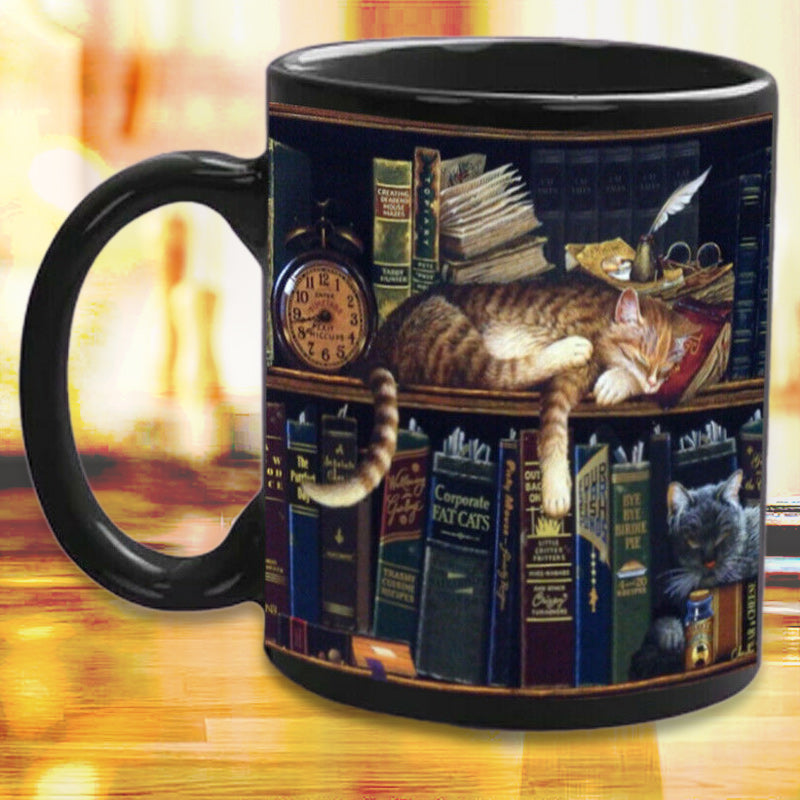 Kat Bok Elsker Keramisk Kaffe Krus | Norvo