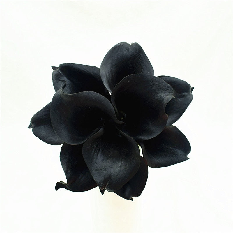 Norvo | 10 marineblå Calla lilje PU Real Touch blomster bryllupsdekorasjon buketter borddekorasjon kunstige blomster hjemmedekor