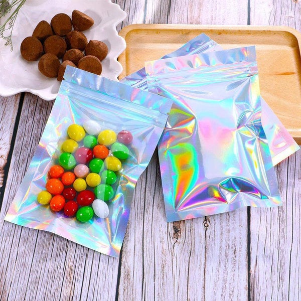 Norvo | 100-Pack: Resirkulerbare holografiske folieposer