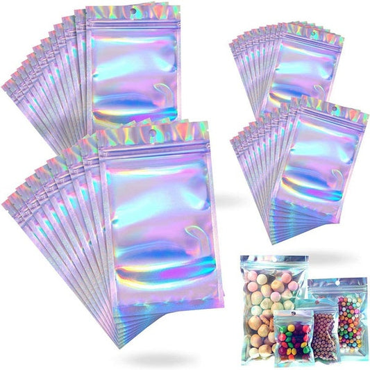 Norvo | 100-Pack: Resirkulerbare holografiske folieposer