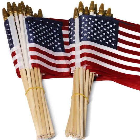 Norvo | 100-Pack: USA 4x6 i tre pinneflagg