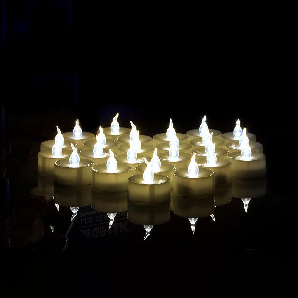 Norvo | 100-biter: Hvit LED lys Tealight