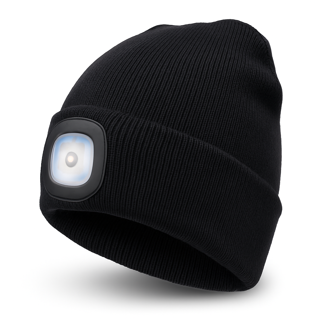 Norvo | Beanie lue med oppladbart LED-hodelys