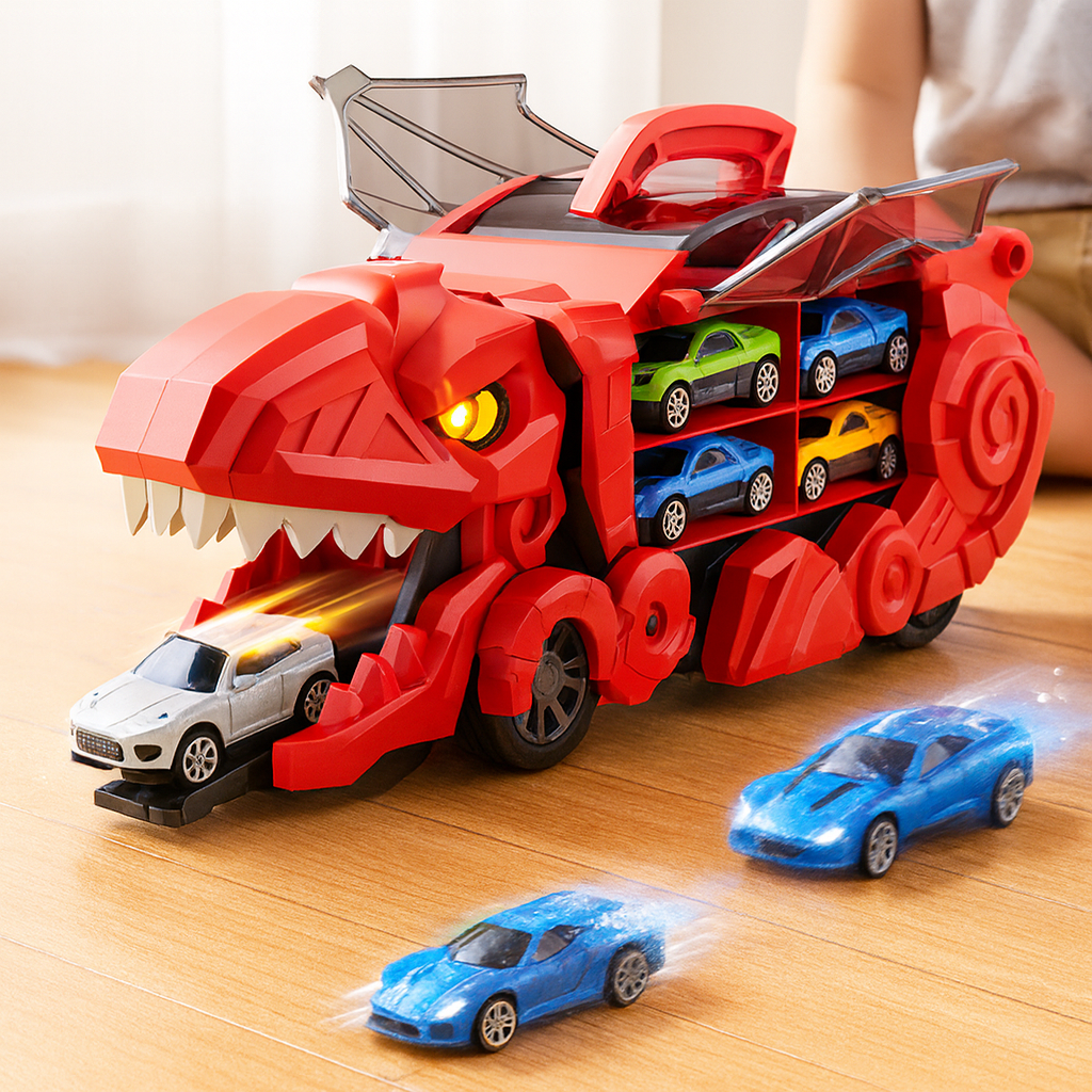 Norvo | Leke Bil Dinosaur Transformer Truck Lekesett