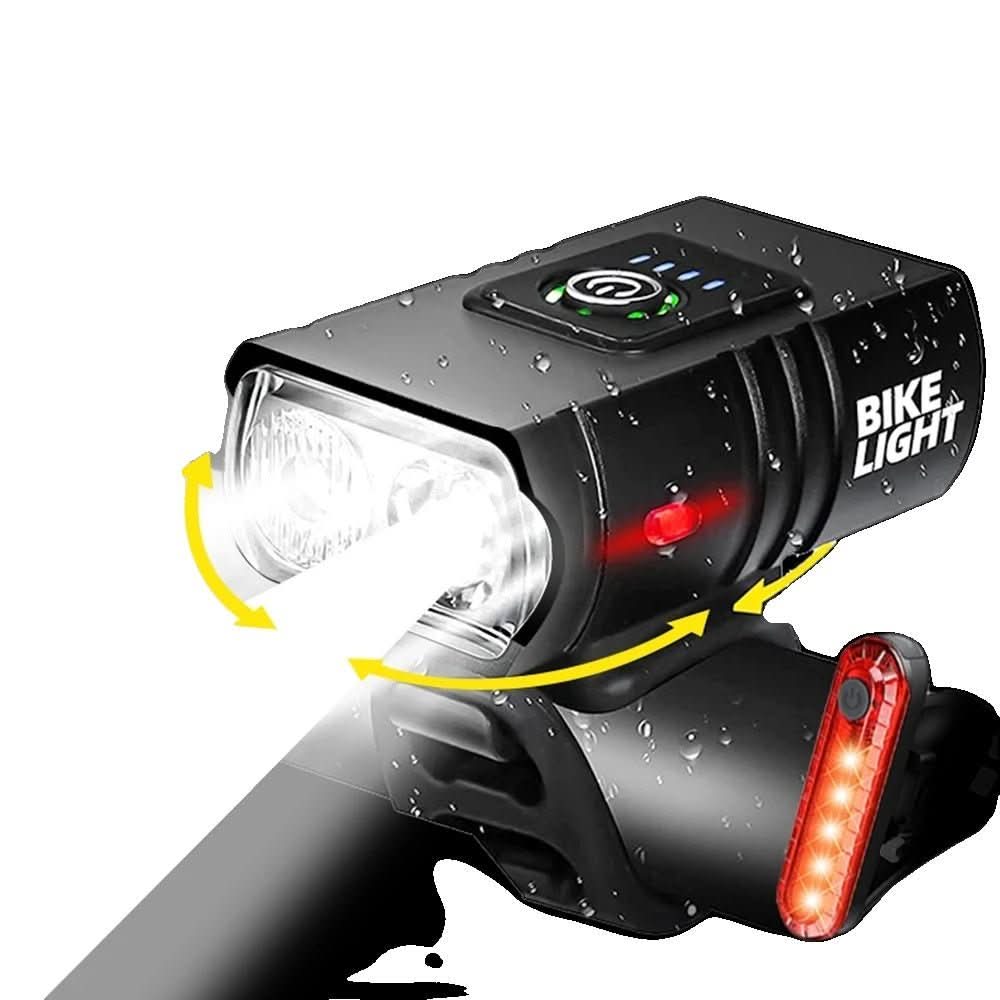 Norvo | NightRay – LED sykkellykt med USB-lading og 1500 lumen for trygge natturer