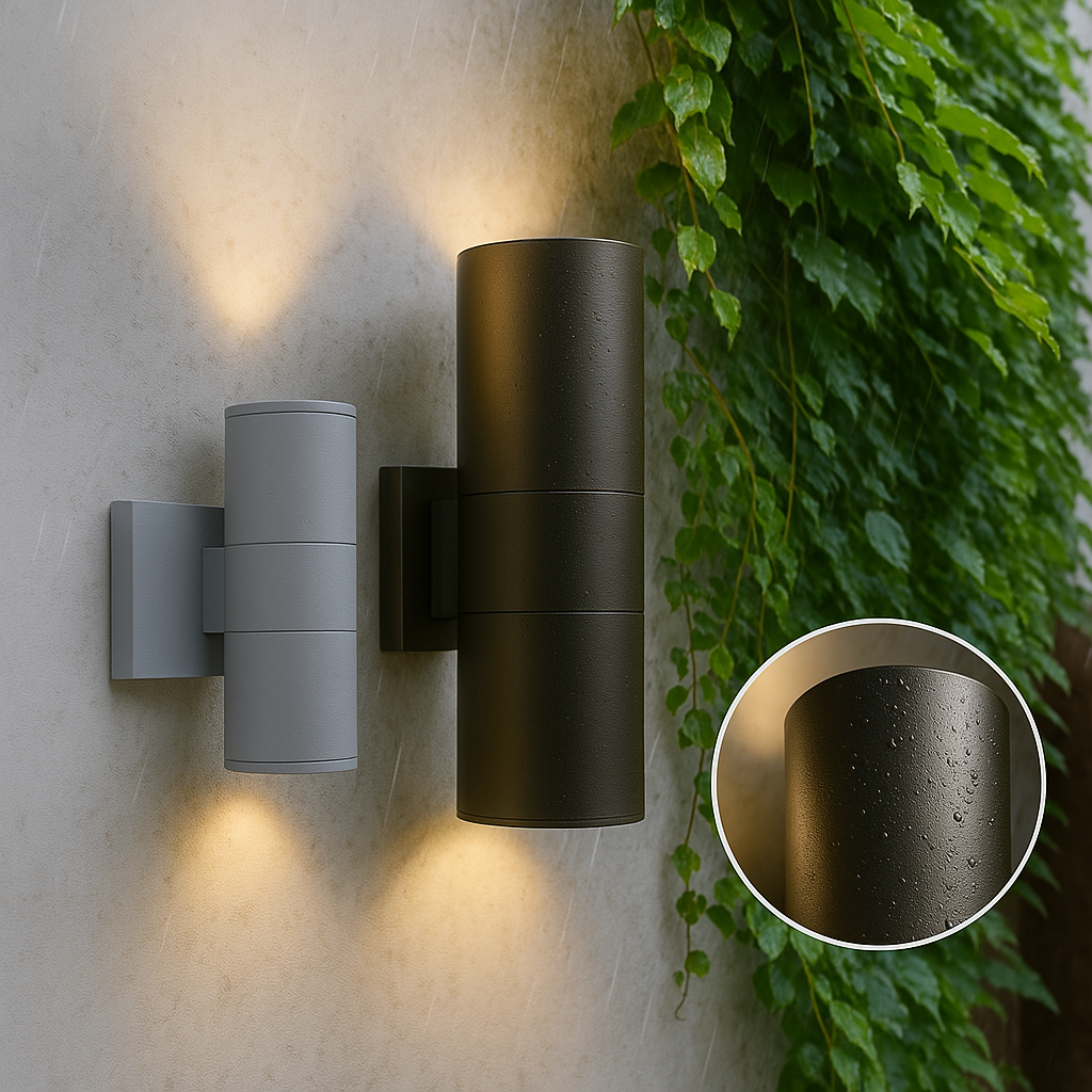 Norvo | Utendørs Vegglampe med Svart Aluminium Finish