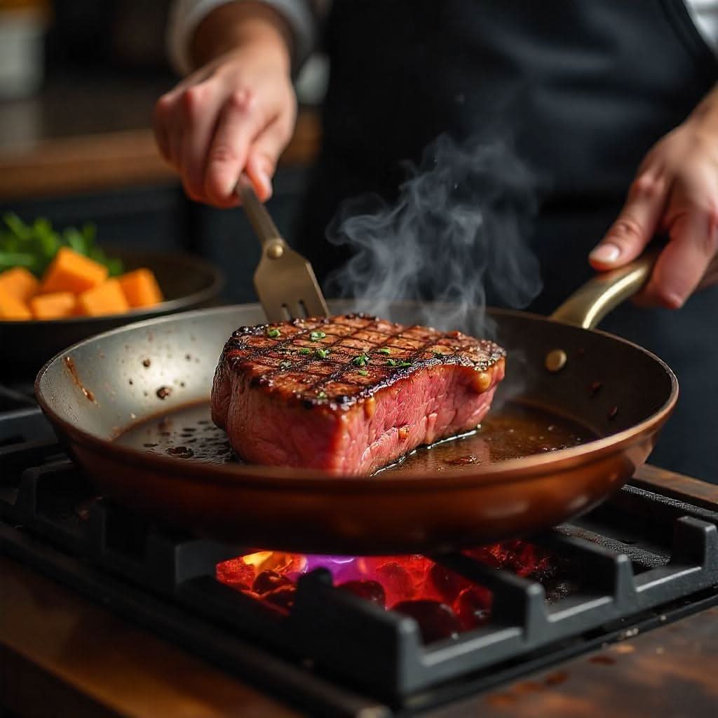 Norvo | Profesjonell kobberpanne med non-stick belegg og perfekt varmefordeling